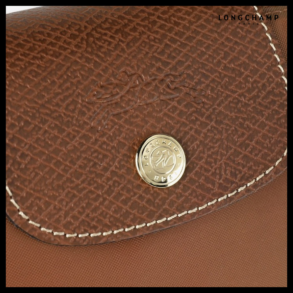 【Longchamp】Le Pliage Original Handle Pouch Brown
