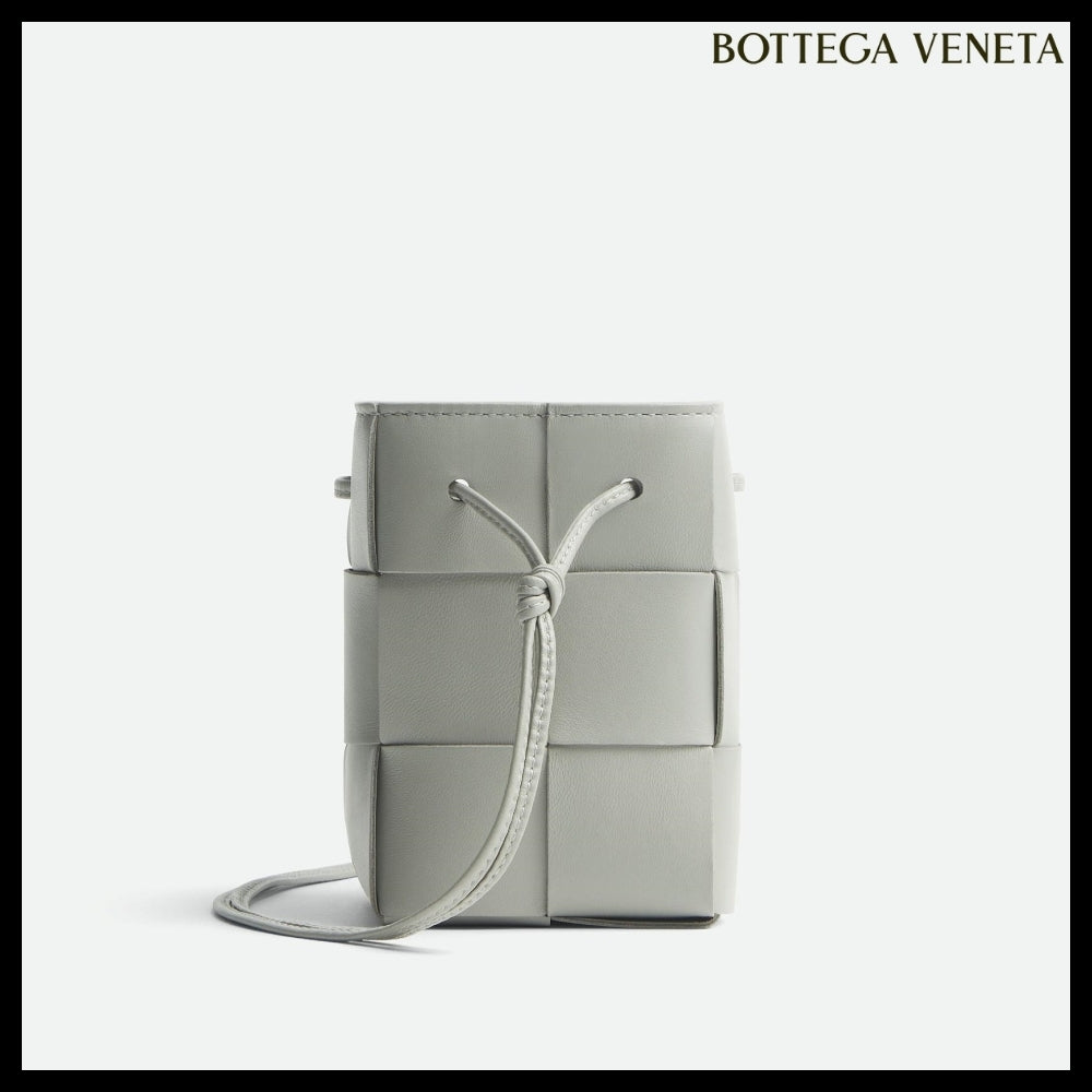 【BOTTEGA VENETA】Mini Cassette Bucket Bag Agate Gray