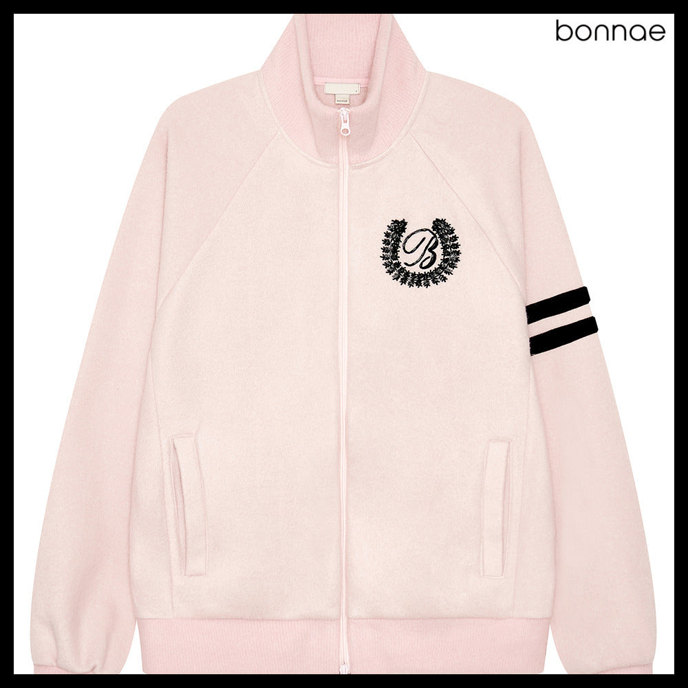 【Bonnae】Beaded Knit Zip-Up 2Colors