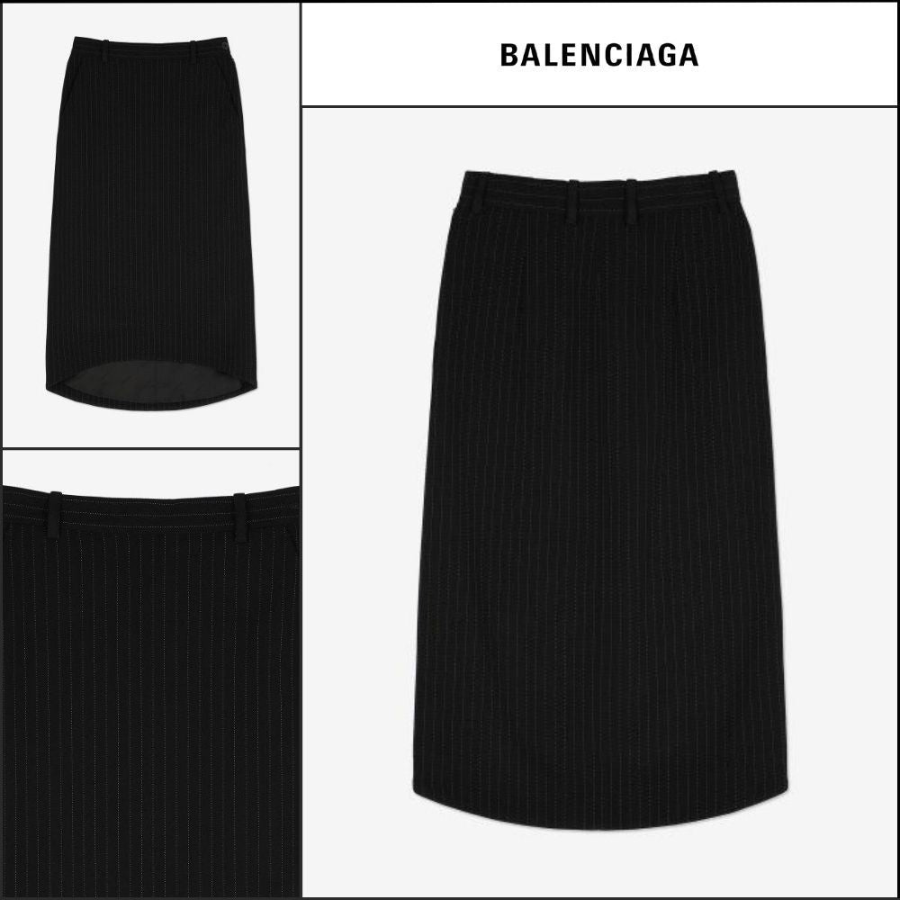 【BALENCIAGA】Hourglass Skirt Black:White
