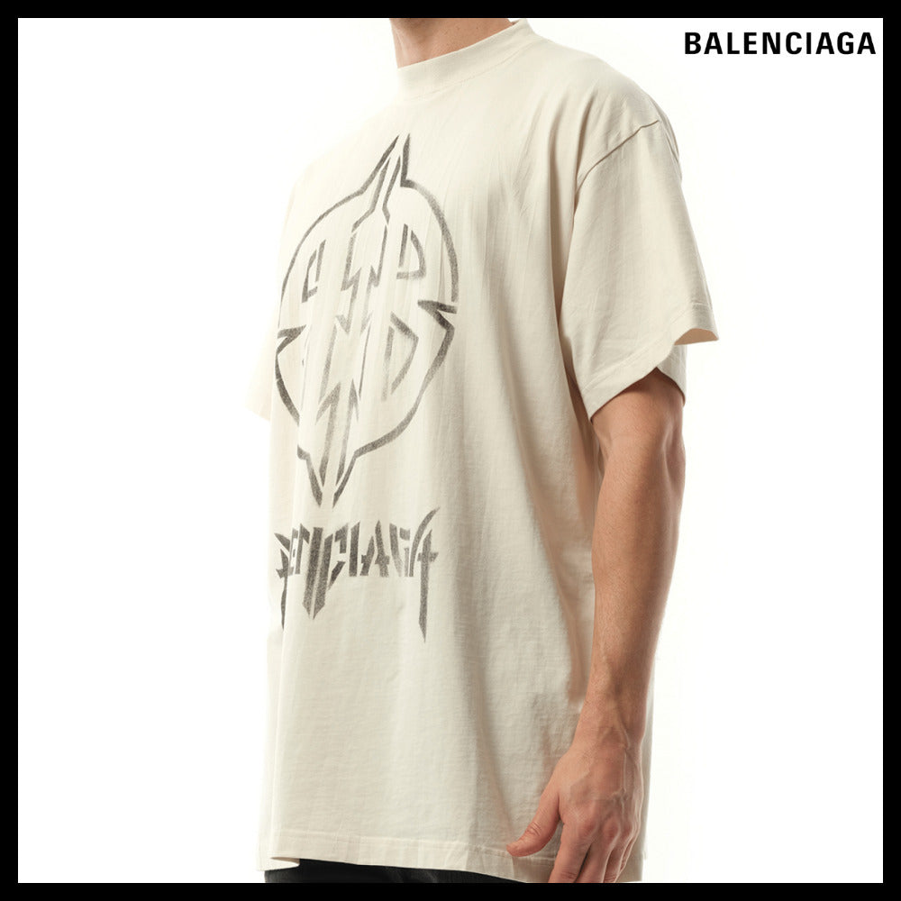 【BALENCIAGA】Metal BB Stencil T-Shirt Oversized