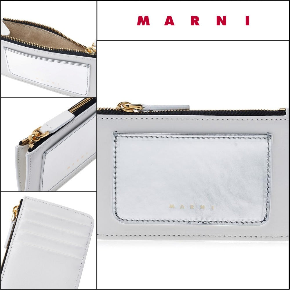 【MARNI】Logo Leather Card Holder