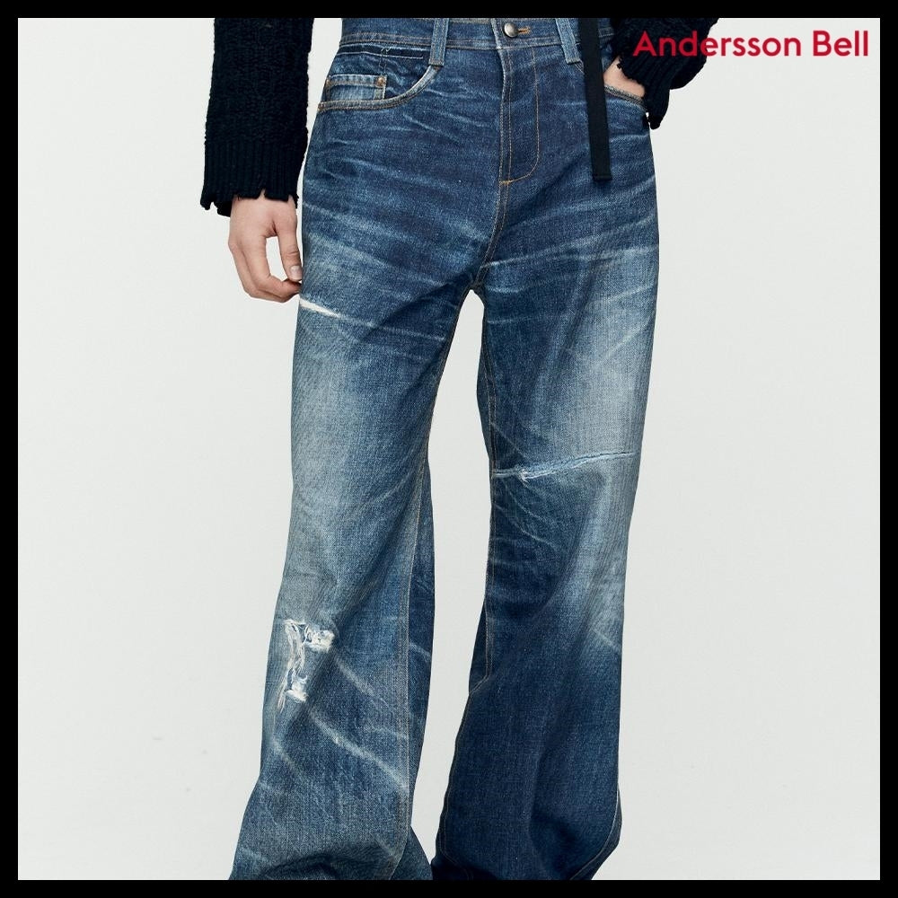 【ANDERSSON BELL】TROMPE L OEIL Printed Denim Pants