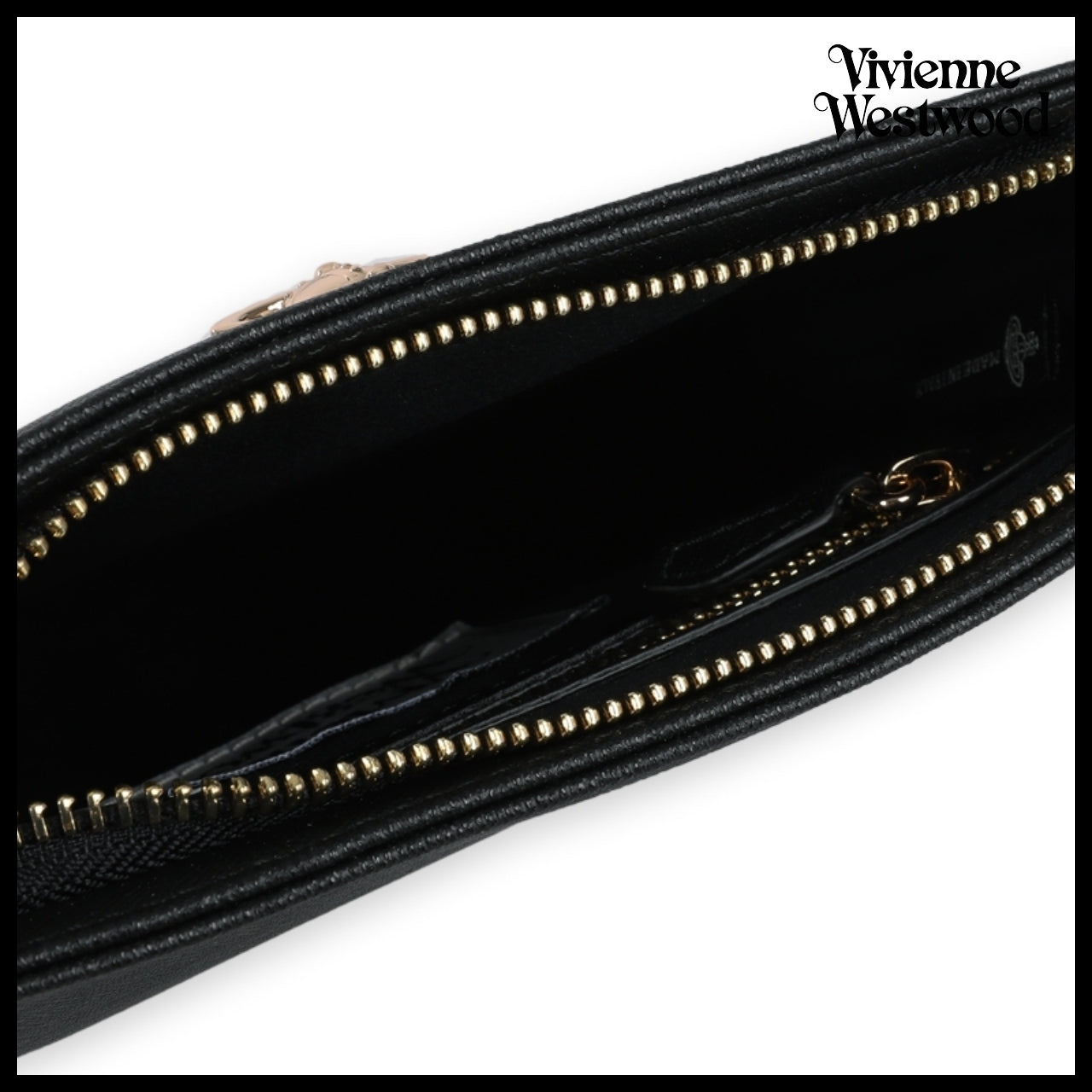 【Vivienne Westwood】Square Crossbody Bag Black Gold