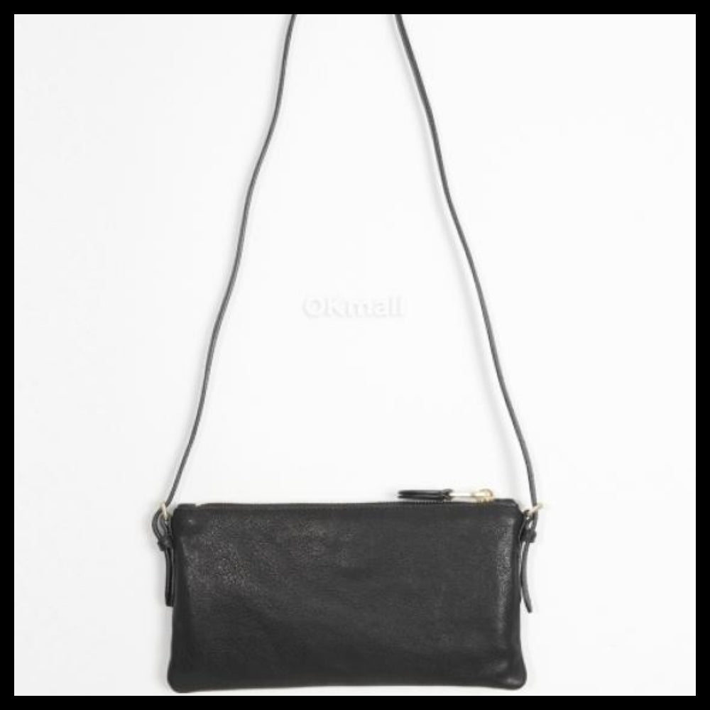 【MIU MIU】Embossed Lettering Logo Nappa Leather Mini Pouch