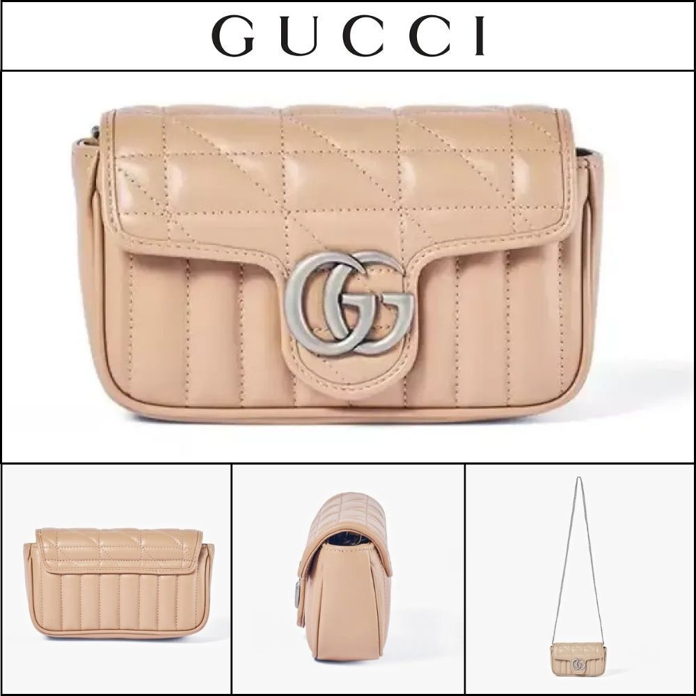 【GUCCI】Matelasse Marmont GG Super Mini Chain Bag shoulder