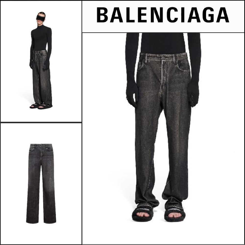 【BALENCIAGA】Denim Trompe L’Oeil Pants