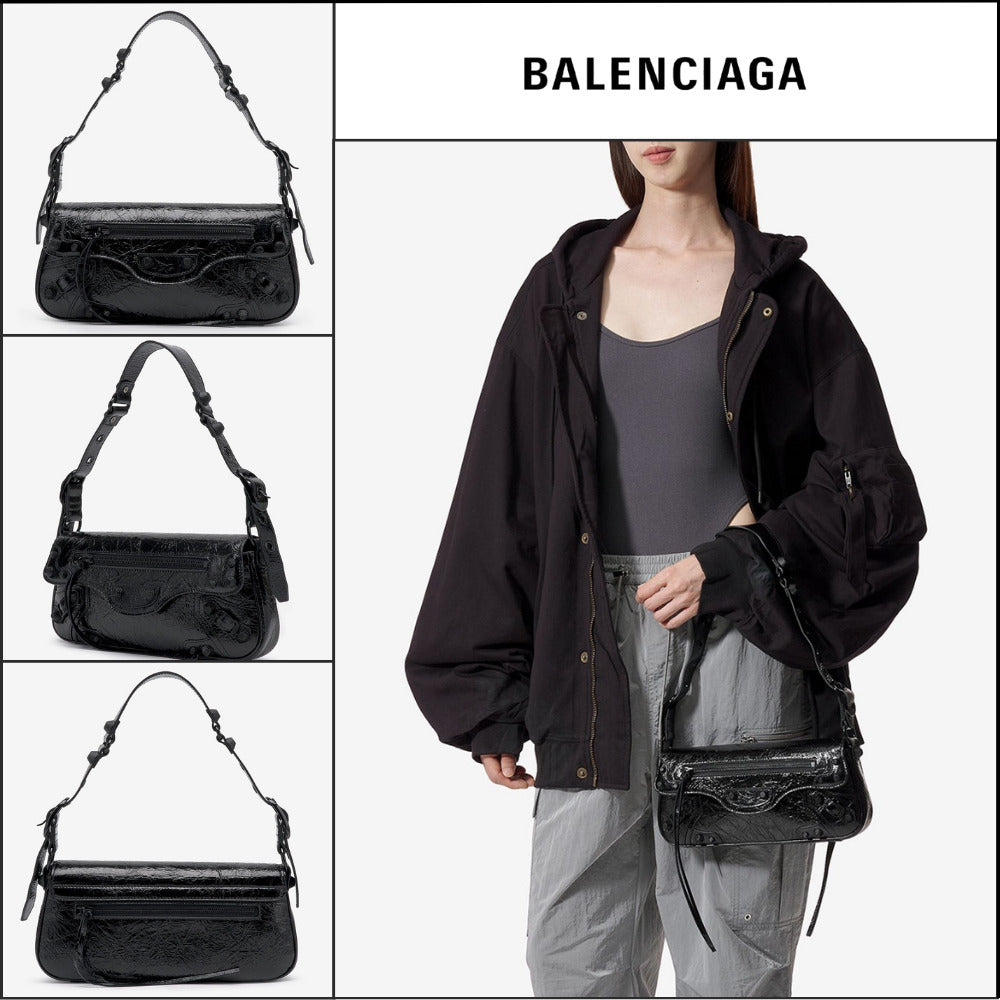 【BALENCIAGA】Le Cagole S Sling Shoulder Bag - Black