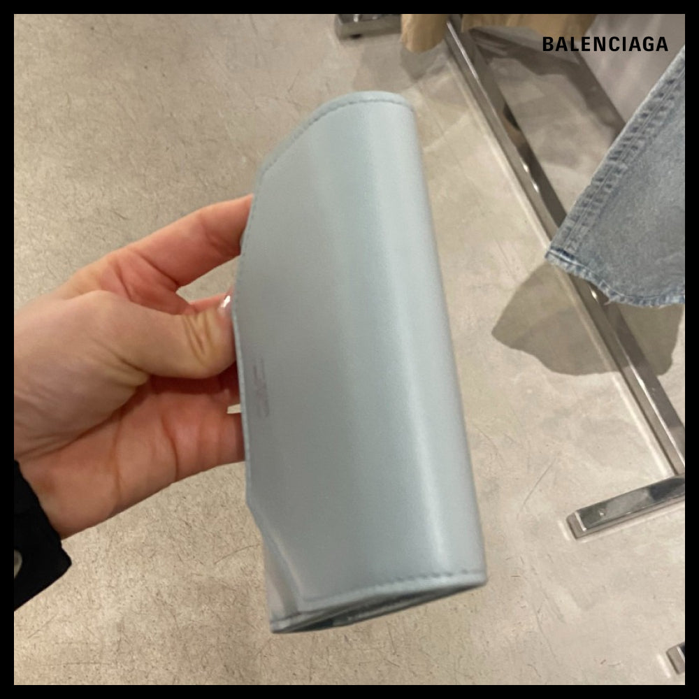 【BALENCIAGA】Envelope Bifold Wallet Aqua