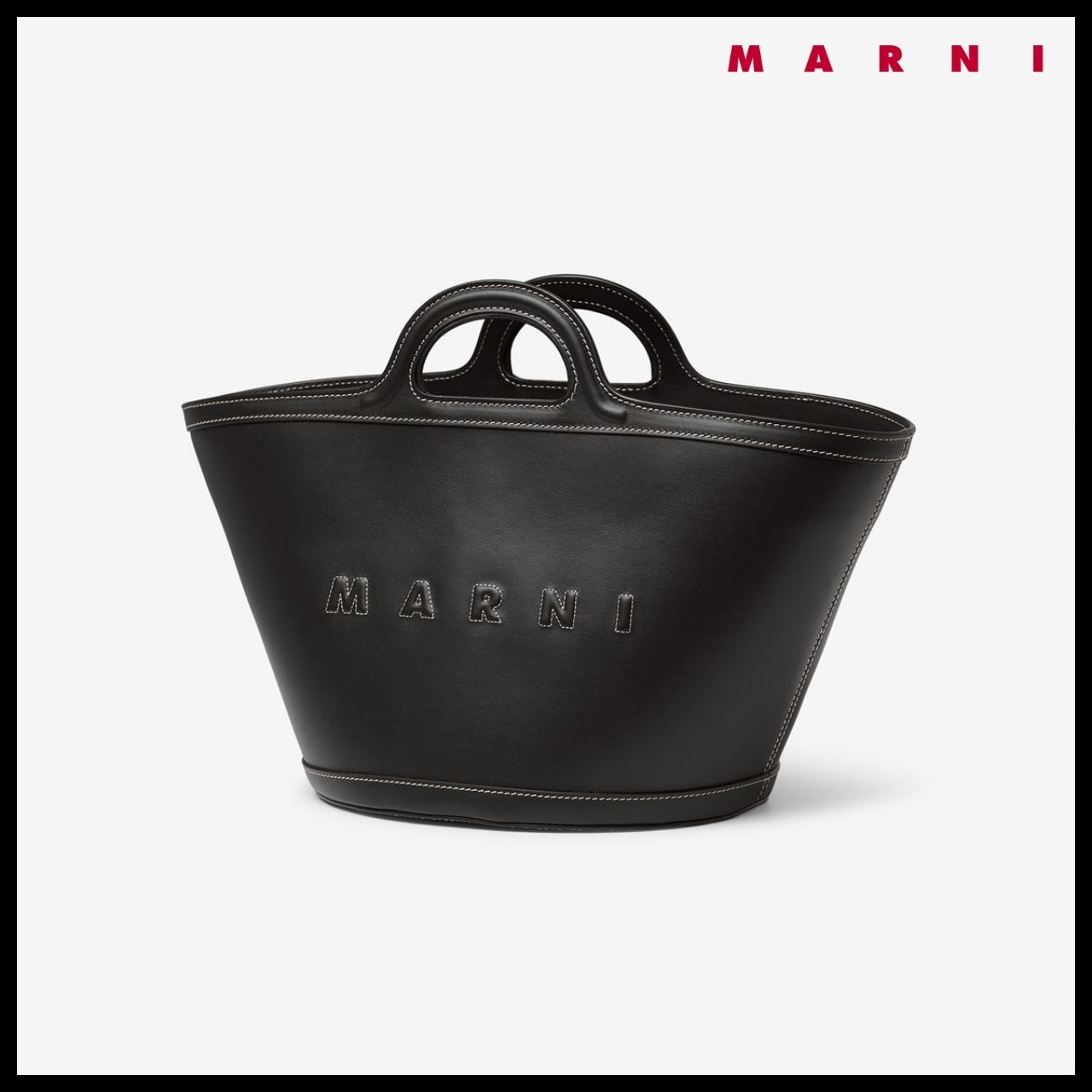 【MARNI】Small Tropicalia Tote Bag - Black