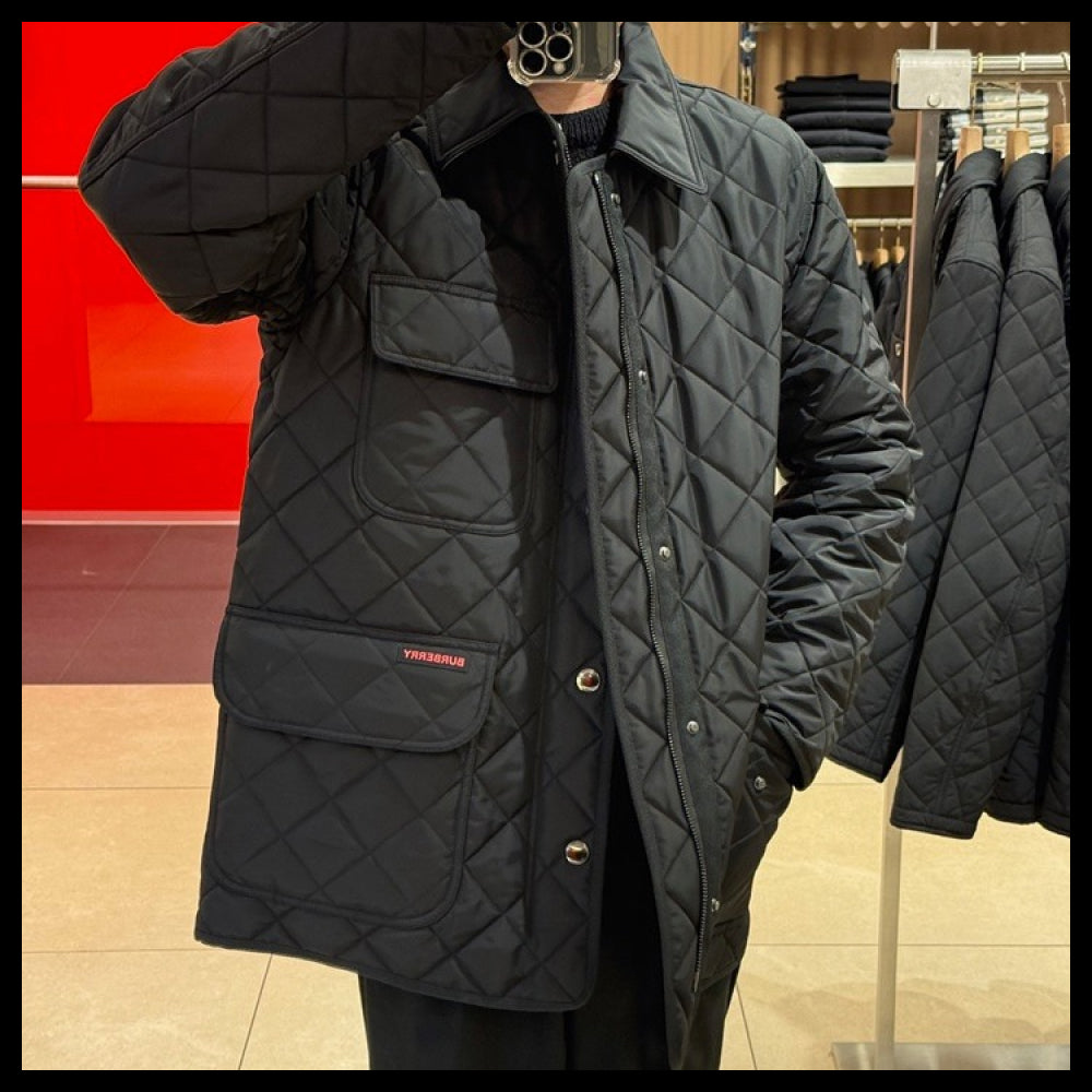 【Burberry】ALFORD Logo Quilted Nylon Men’s Jacket Black