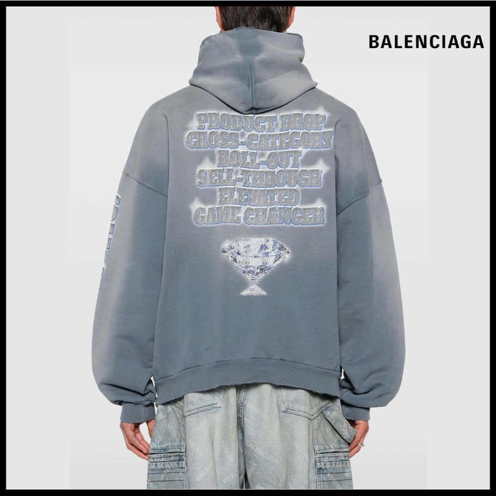 【BALENCIAGA】See Now Buy Now Hoodie Blue