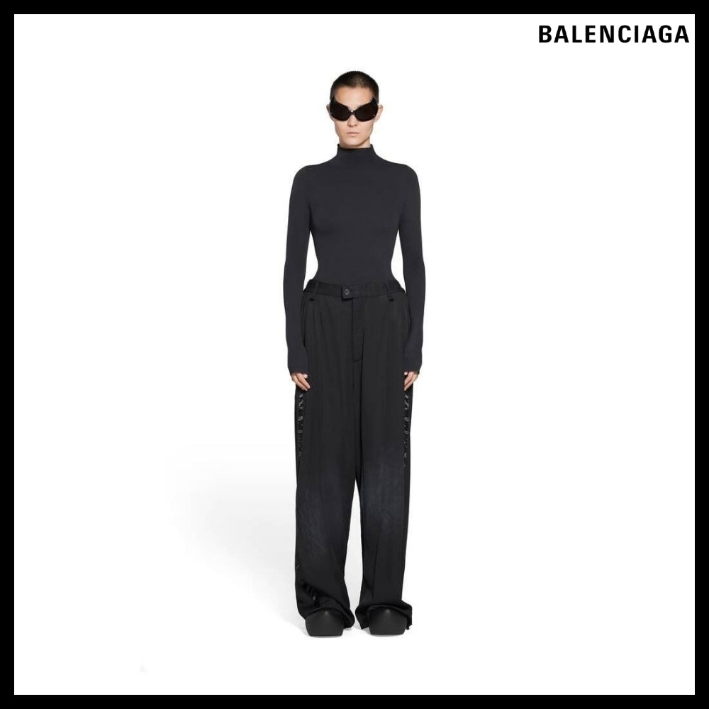 【BALENCIAGA】Skater Tuxedo Trouser Black