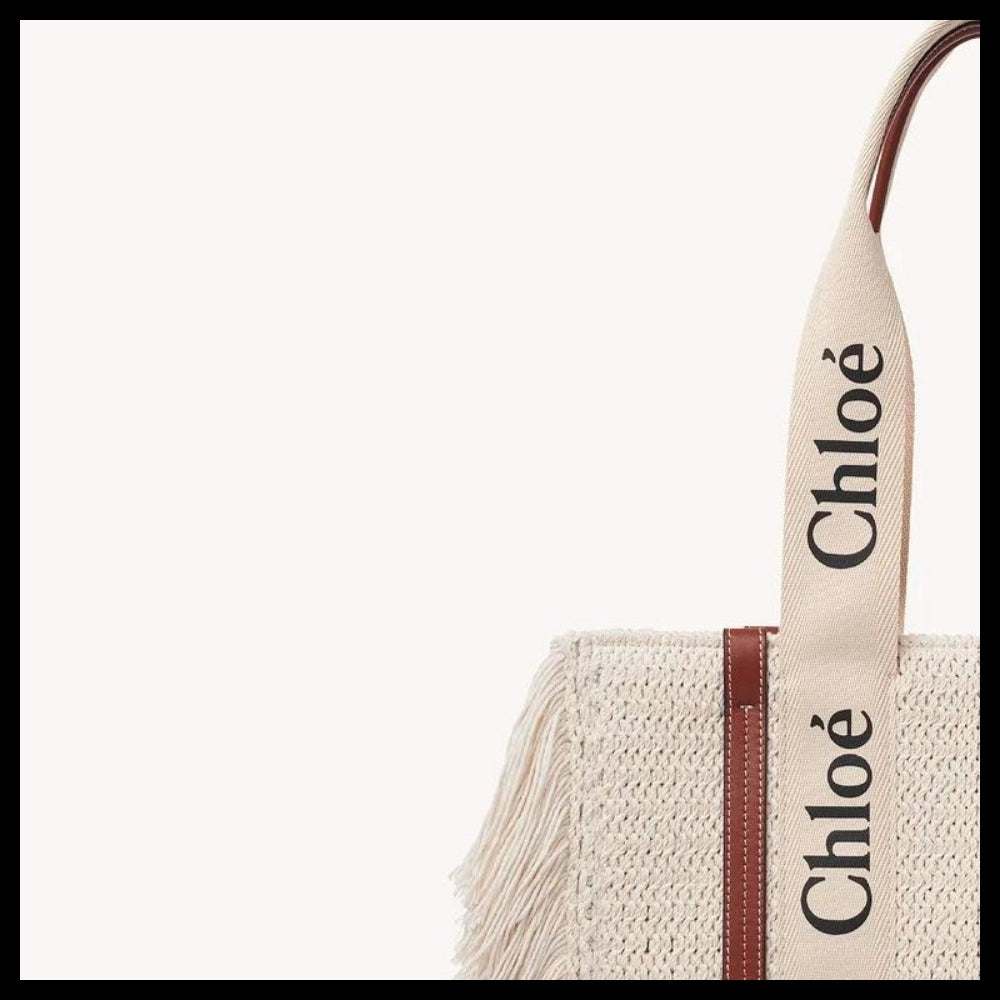【Chloe】Woody Medium Tote Bag Sepia Brown Women