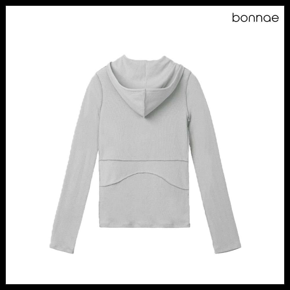 【Bonnae】Women's Corset Line Hoodie Cardigan 2 Colors