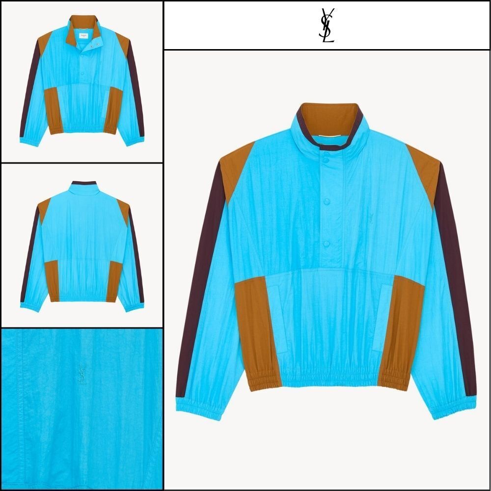 【Saint Laurent】Nylon Faille CASSANDRE Windbreaker