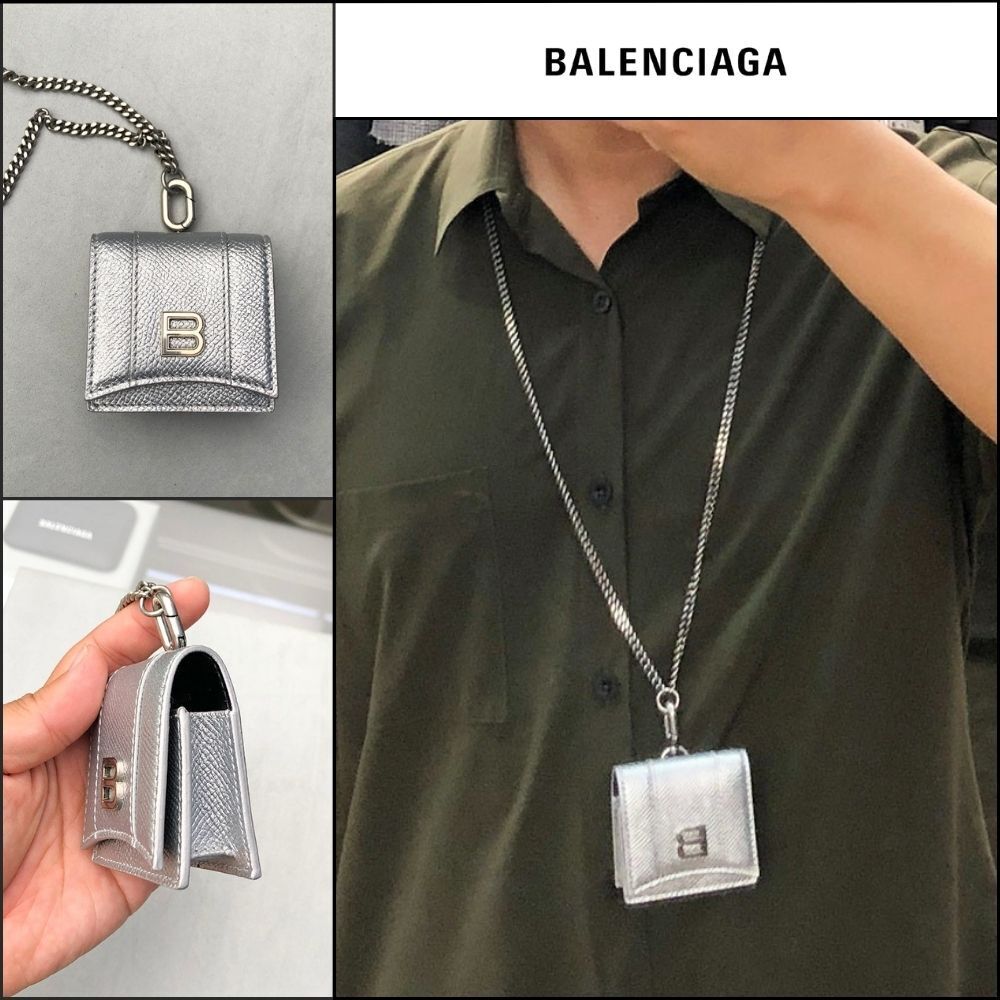 【BALENCIAGA】Hourglass AirPods Holder Metallized