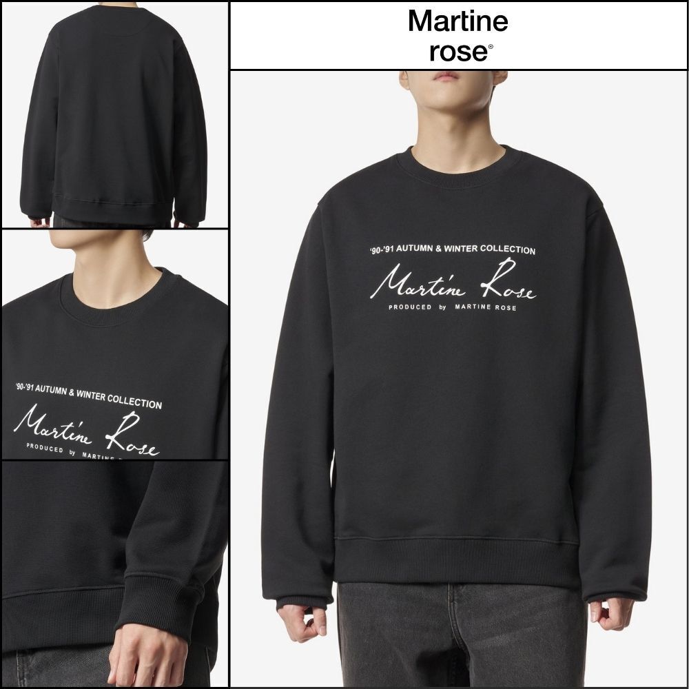 ◆MARTINE ROSE◆ ロゴ スウェット ブラック 人気 売れ筋