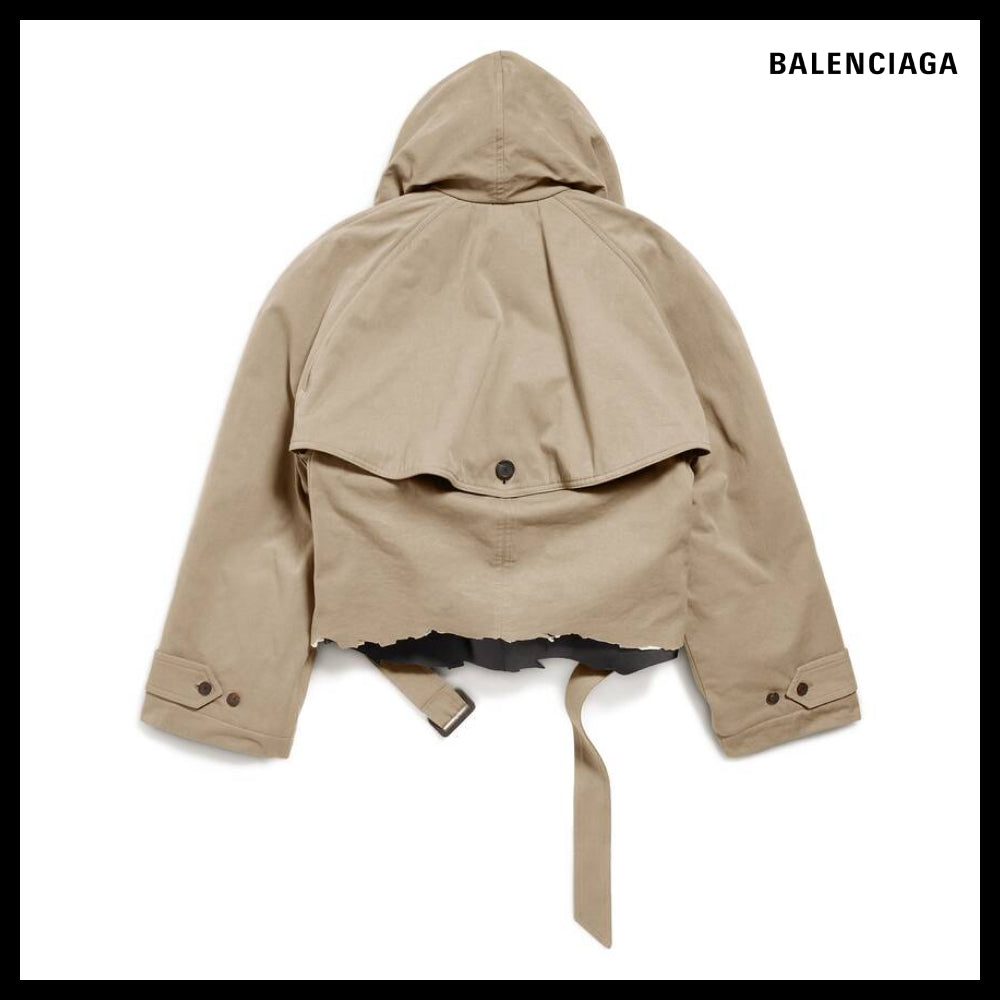 ★BALENCIAGAアウトレット セール ★FLIPPED HOODED TRENCH