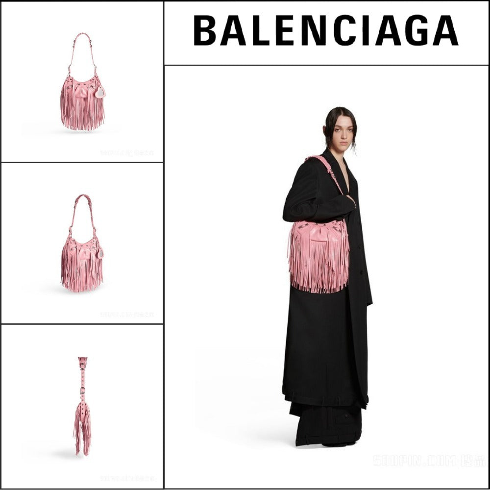【BALENCIAGA 】Le Cagole XS Shoulder Bag Fringes