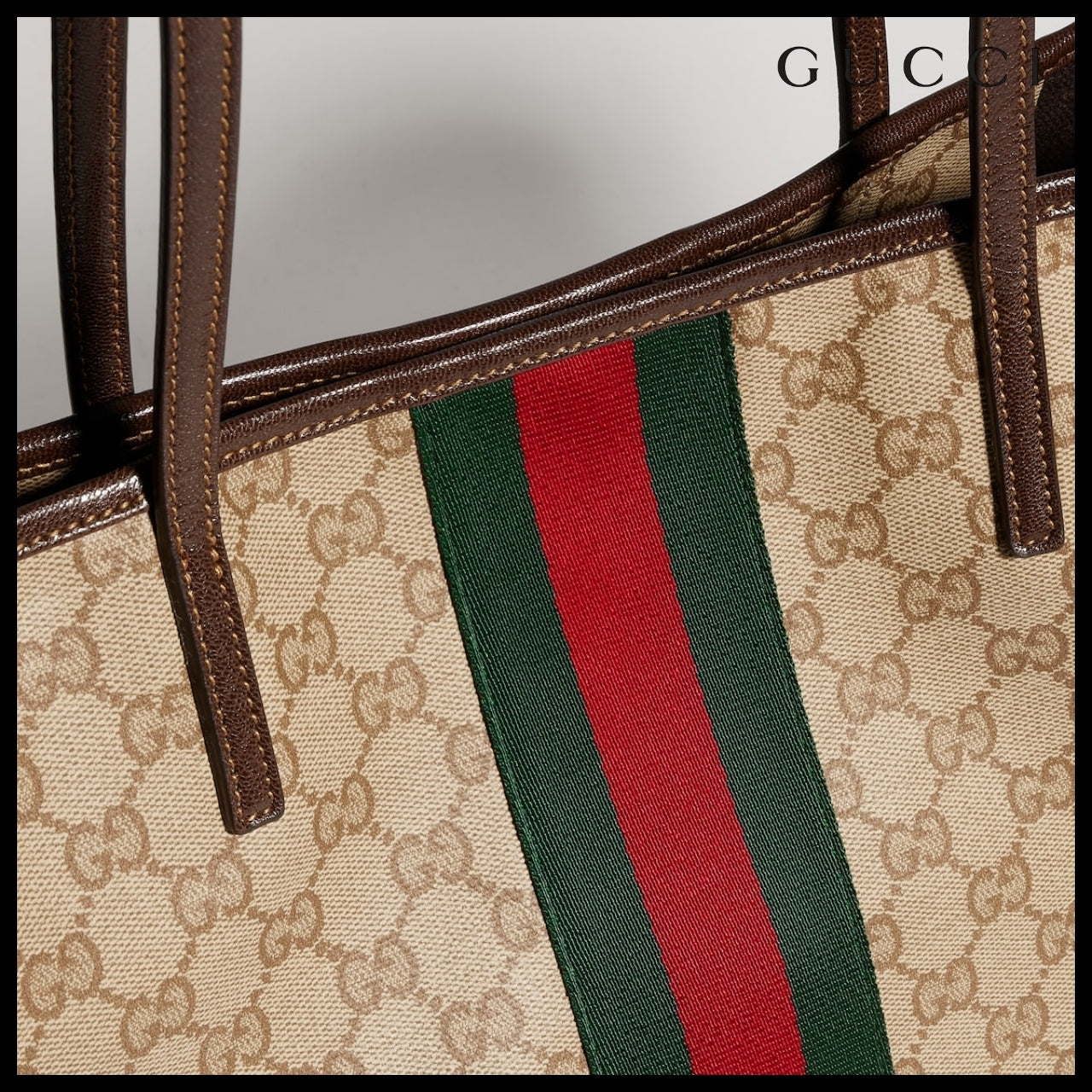 【GUCCI】Web Large Tote Bag