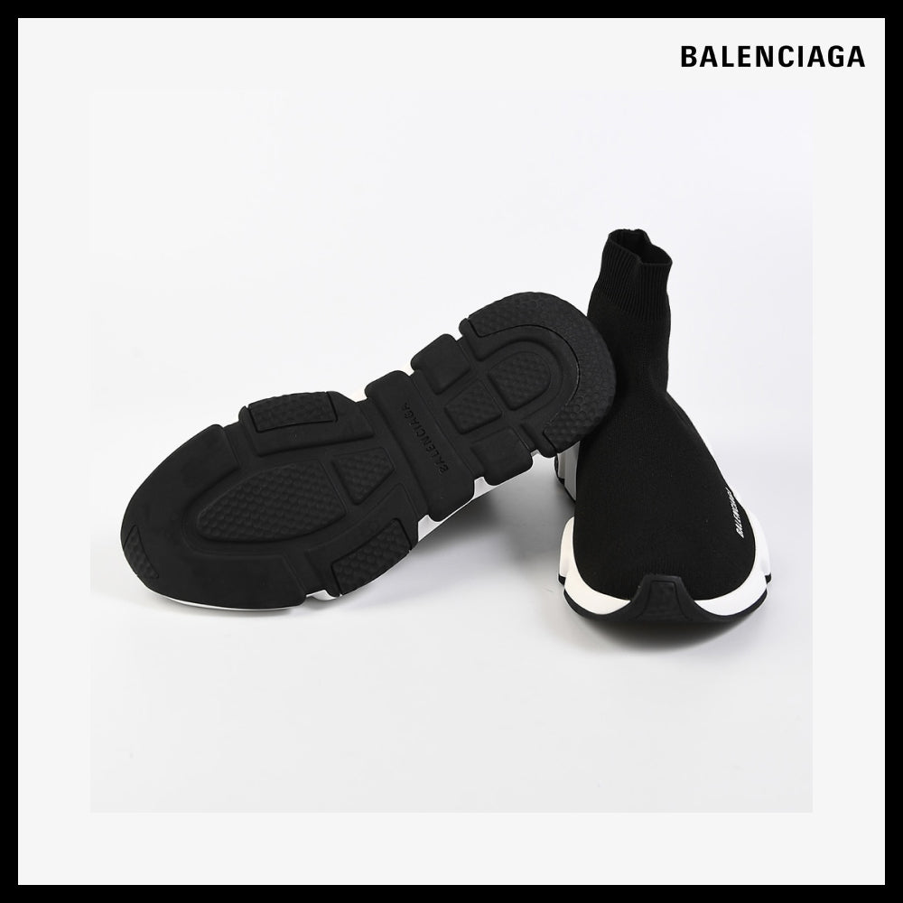 【BALENCIAGA】Speed Recycled Knit Sneaker Black White