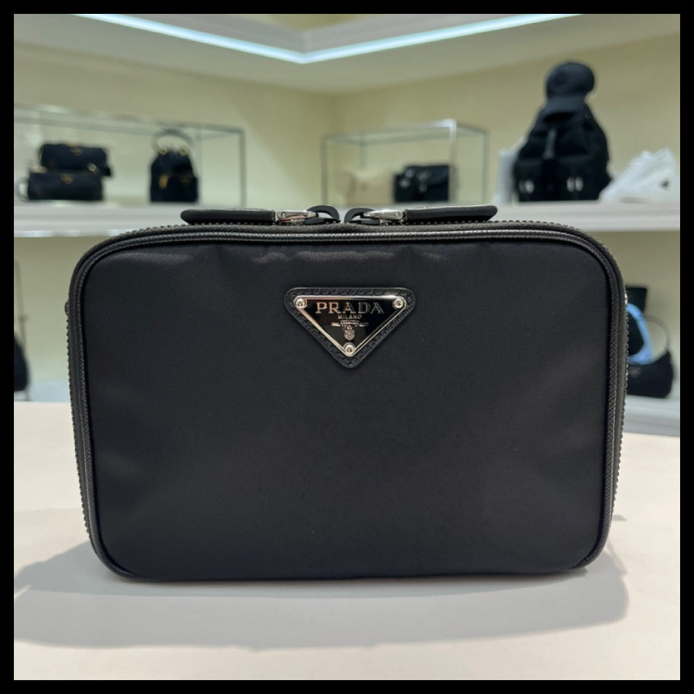 【PRADA】Triangle Logo Nylon Crossbody Bag nylon crossbody