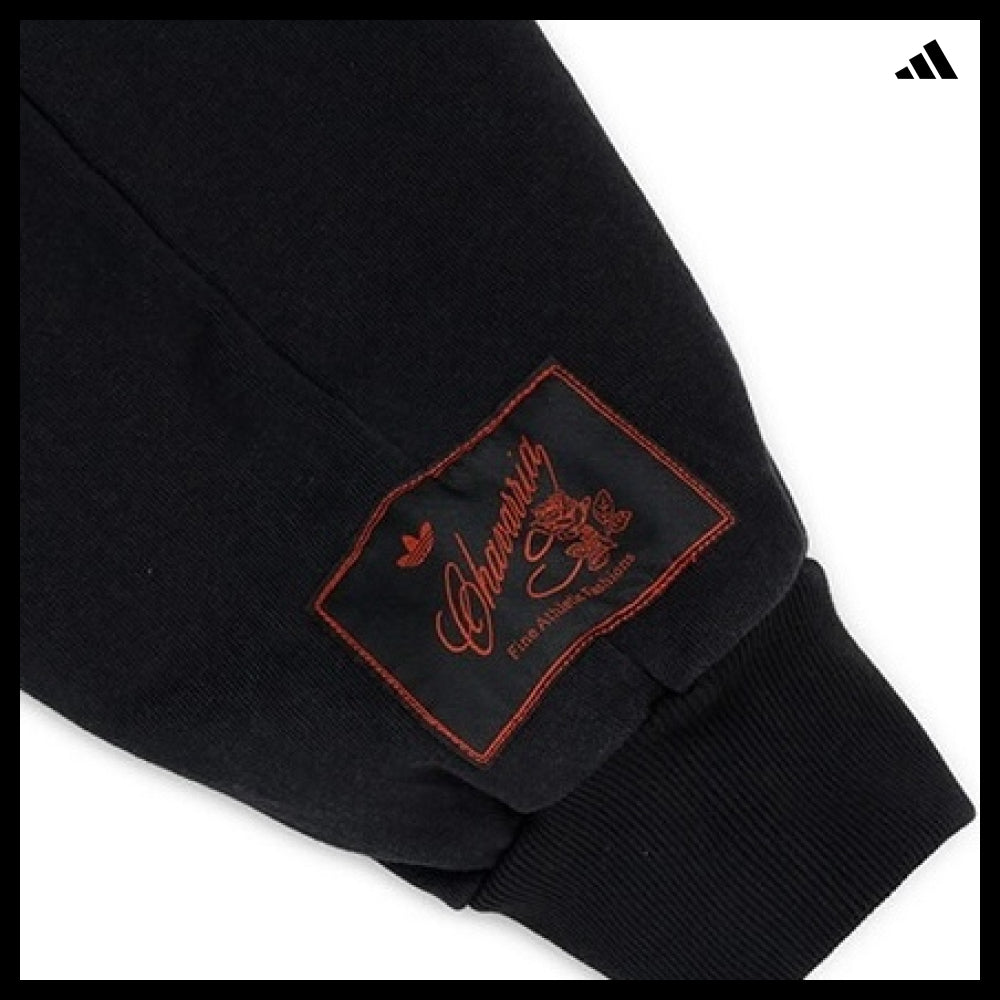 【ADIDAS 】Black Basketball Crewneck Sweatshirt