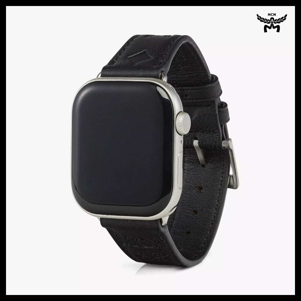 【MCM】Embossed Monogram Leather Apple Watch Band