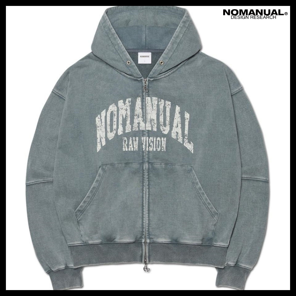 【NOMANUAL】C.A VINTAGE HOODED ZIP UP 2 Colors