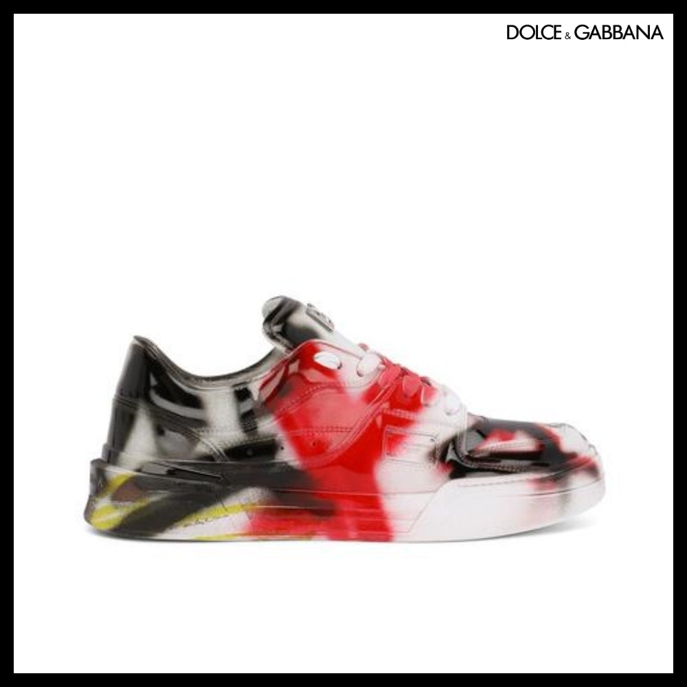 【Dolce & Gabbana】CALFSKIN NEW ROMA SNEAKERS WITH SPRAY