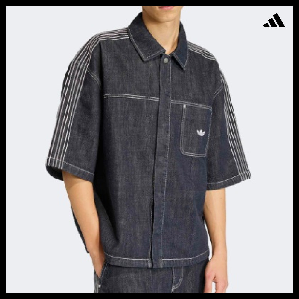 【ADIDAS】Originals Denim Short Sleeve Work Shirt