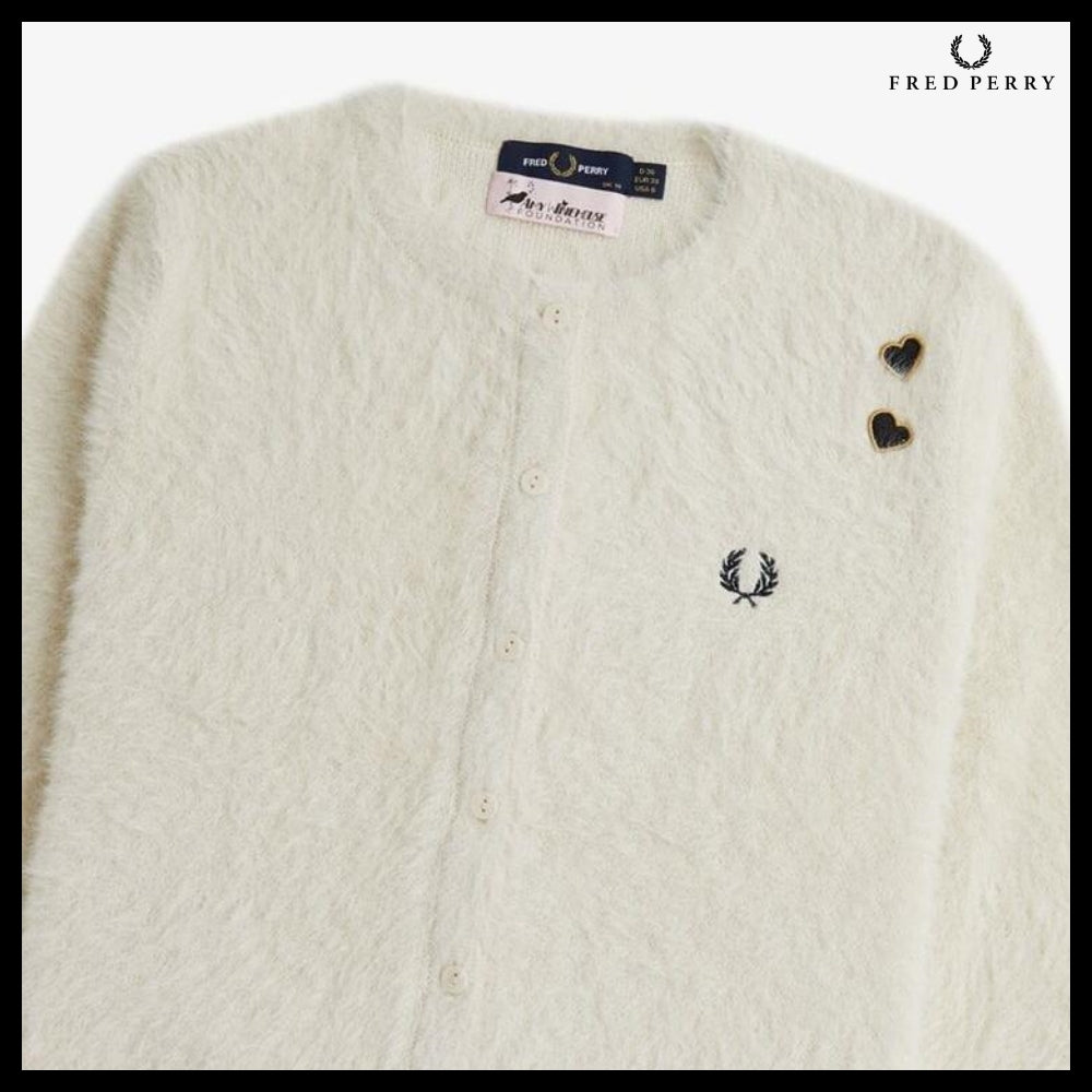 【FRED PERRY】my Winehouse Textured Button Through Cardigan