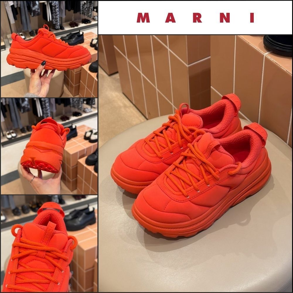 【Marni】X HOKA B3LS Lace-Up Sneakers Poinciana