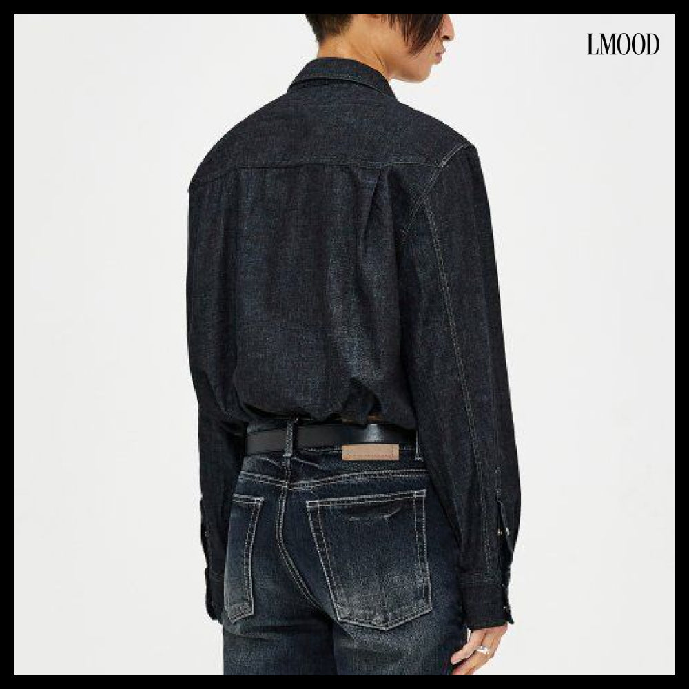 【LMOOD】Terry Denim Shirt 2 Colors