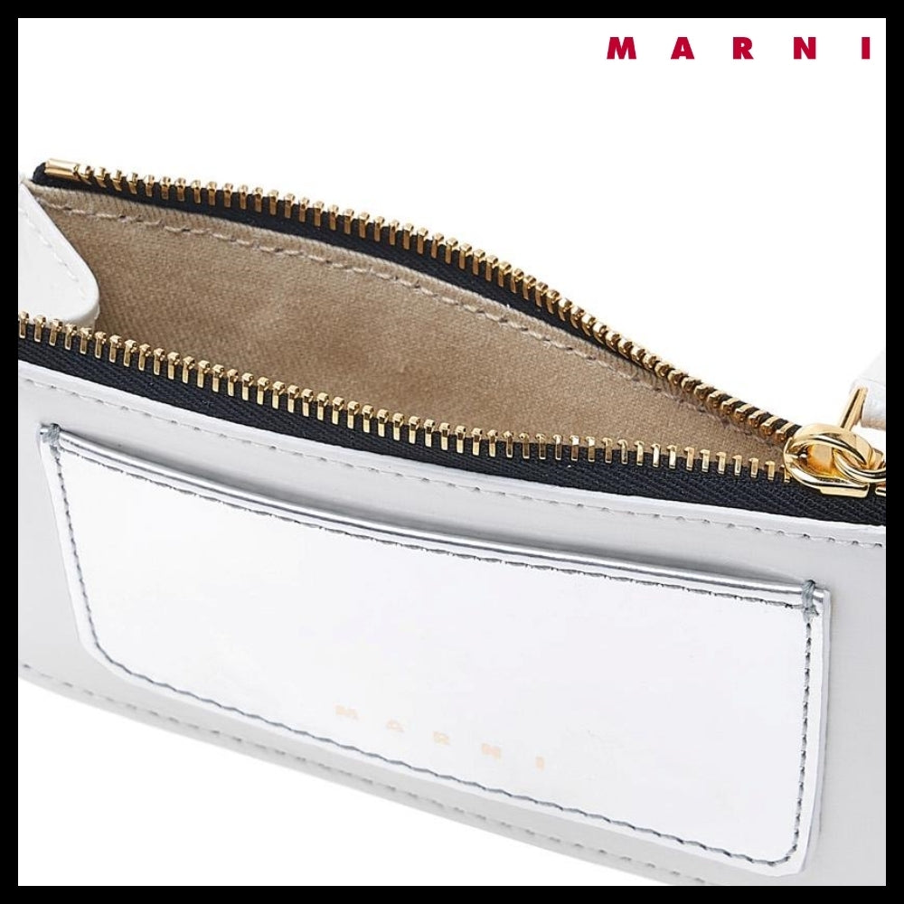 【MARNI】Logo Leather Card Holder