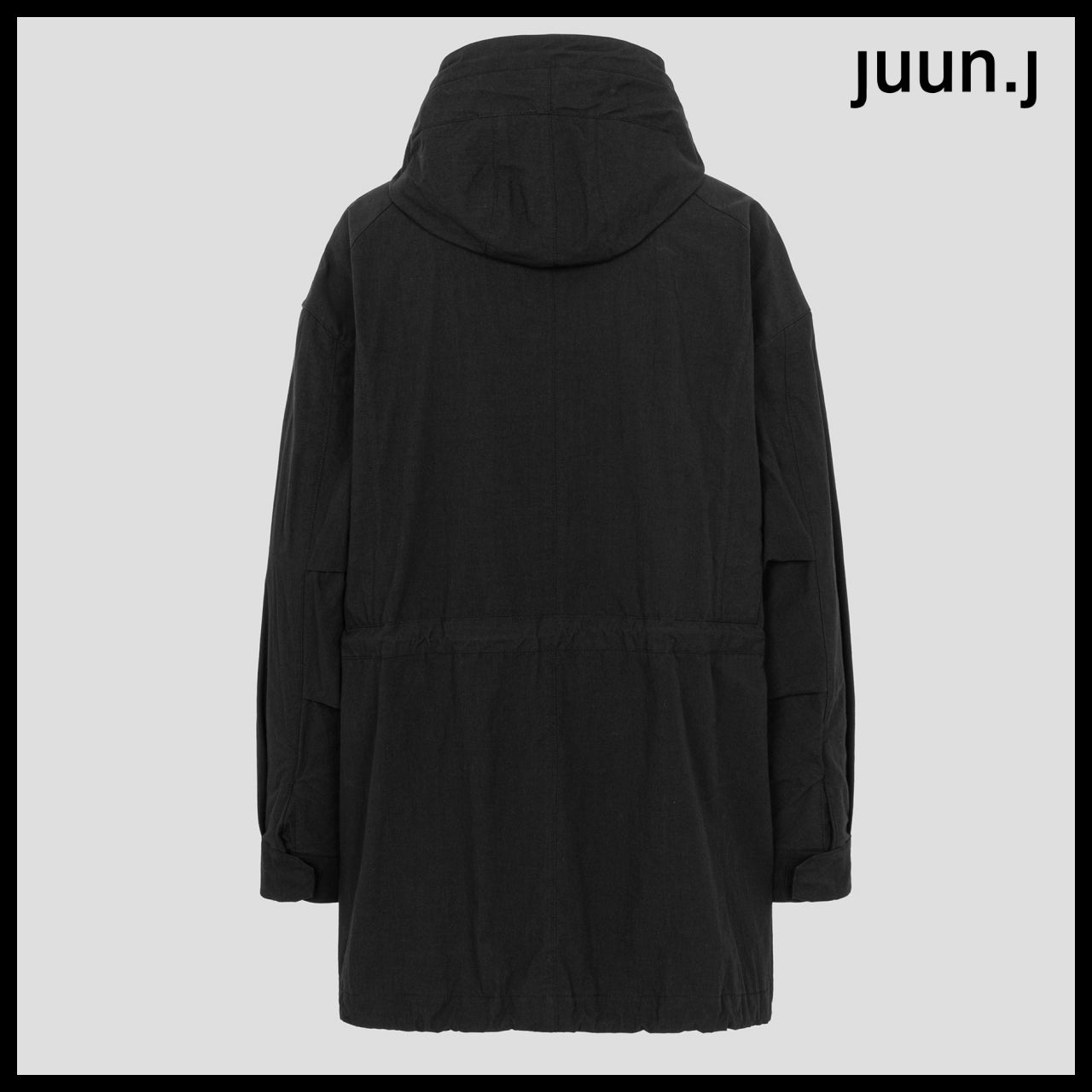 【JUUN.J】Nylon Cotton Waist String M-65 Field Jacket Black