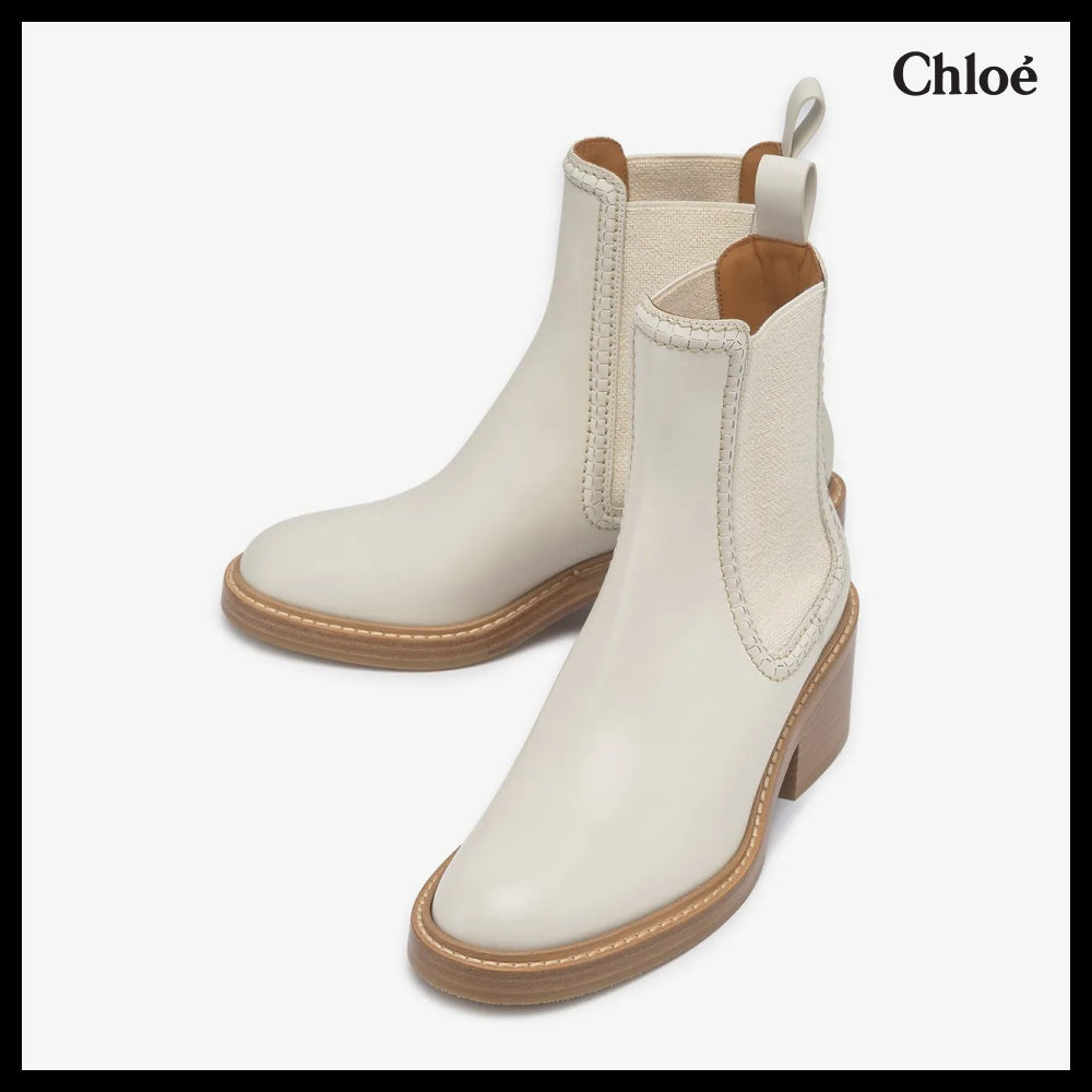 【Chloe】Mallow Ankle Boots Eggshell