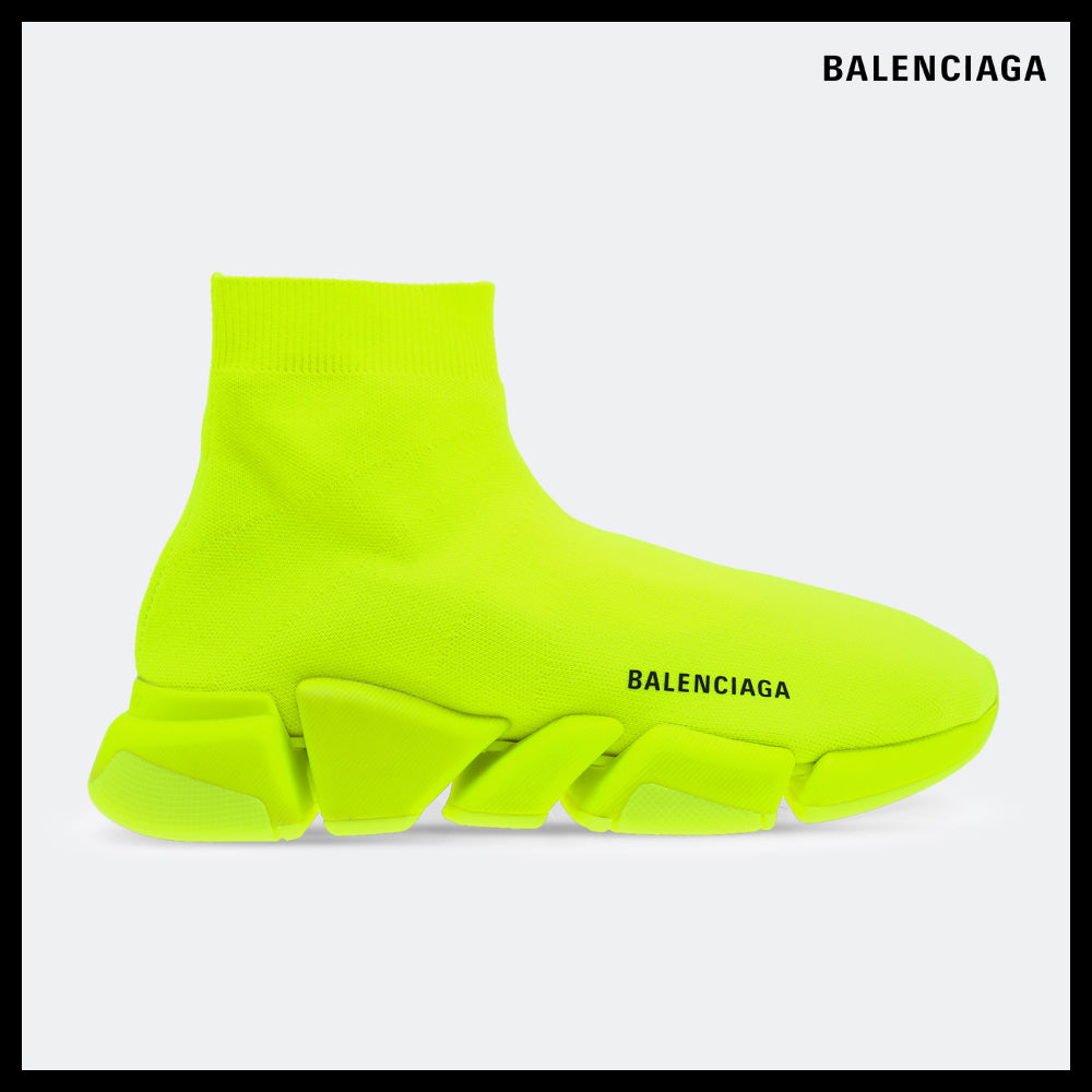 【BALENCIAGA】Speed 2.0 Recycled Knit Sneaker Neon Green