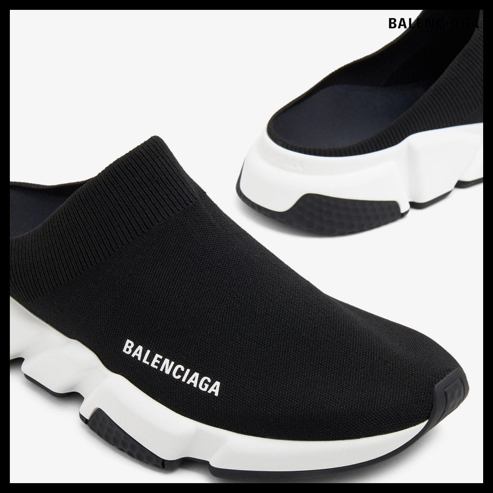 【BALENCIAGA】Speed Recycled Knit Mule White/Black