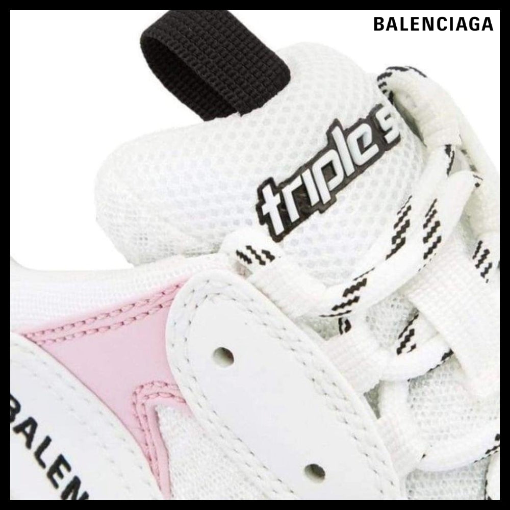 【Balenciaga】Triple S Leather And Mesh Sneakers