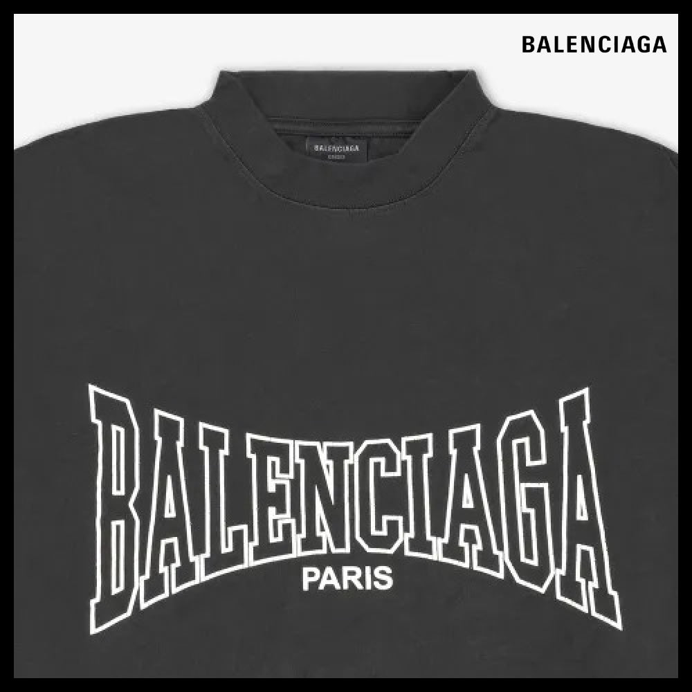 【BALENCIAGA】Oversized Short Sleeve T-Shirt Washed Black