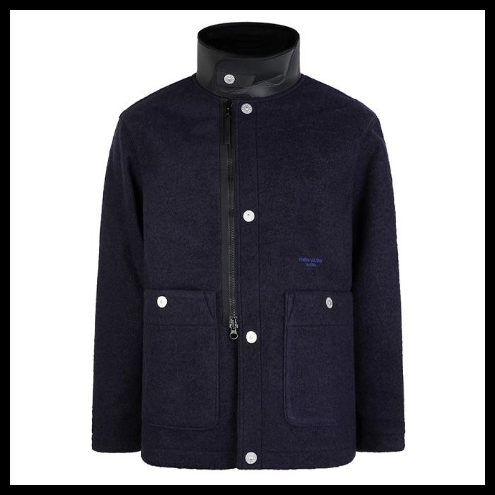 【Stone Island】Marina Embroidered Pocket Jacket Navy