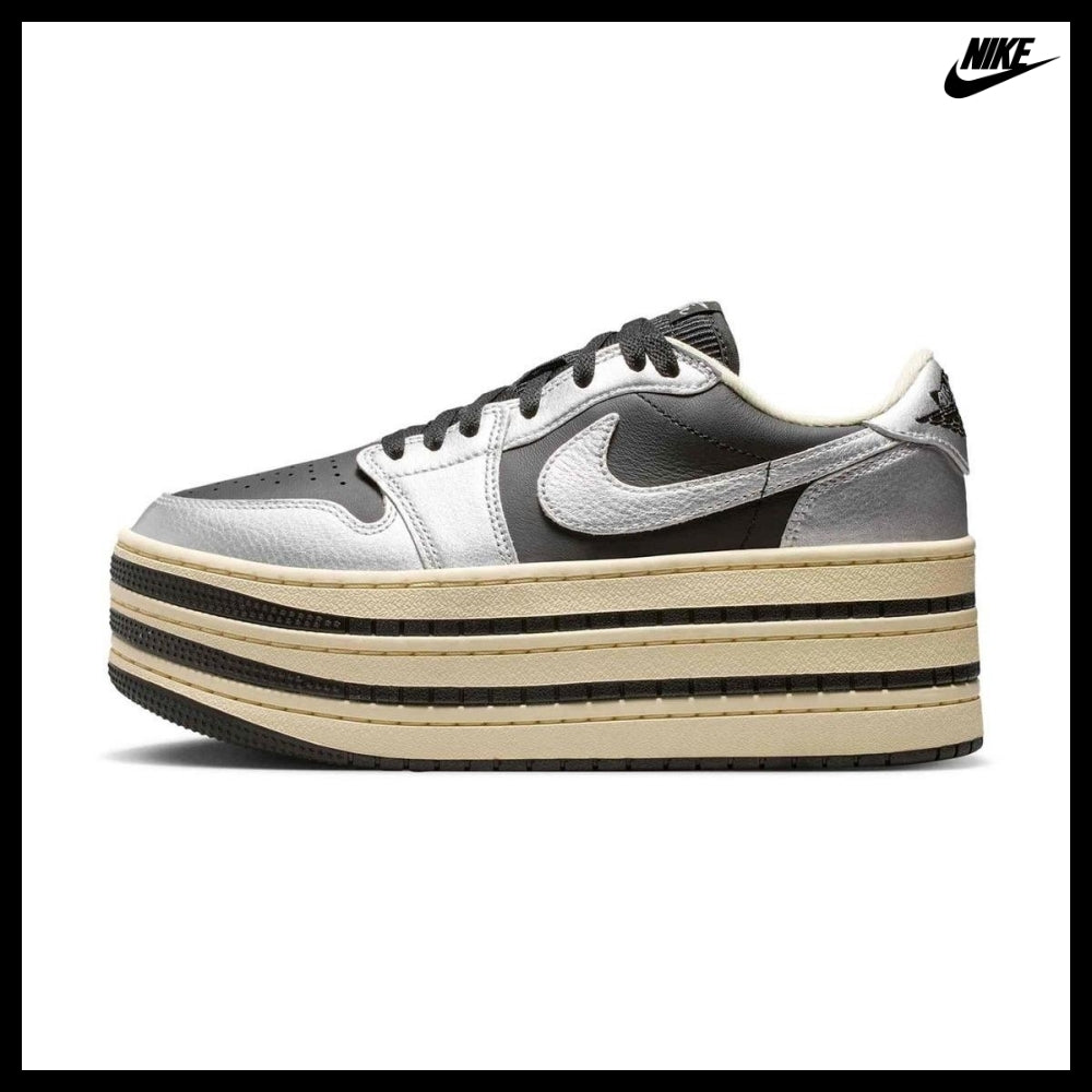 【Nike】AIR JORDAN 1 TRIPLE STACK METALLIC SILVER MUSLIN
