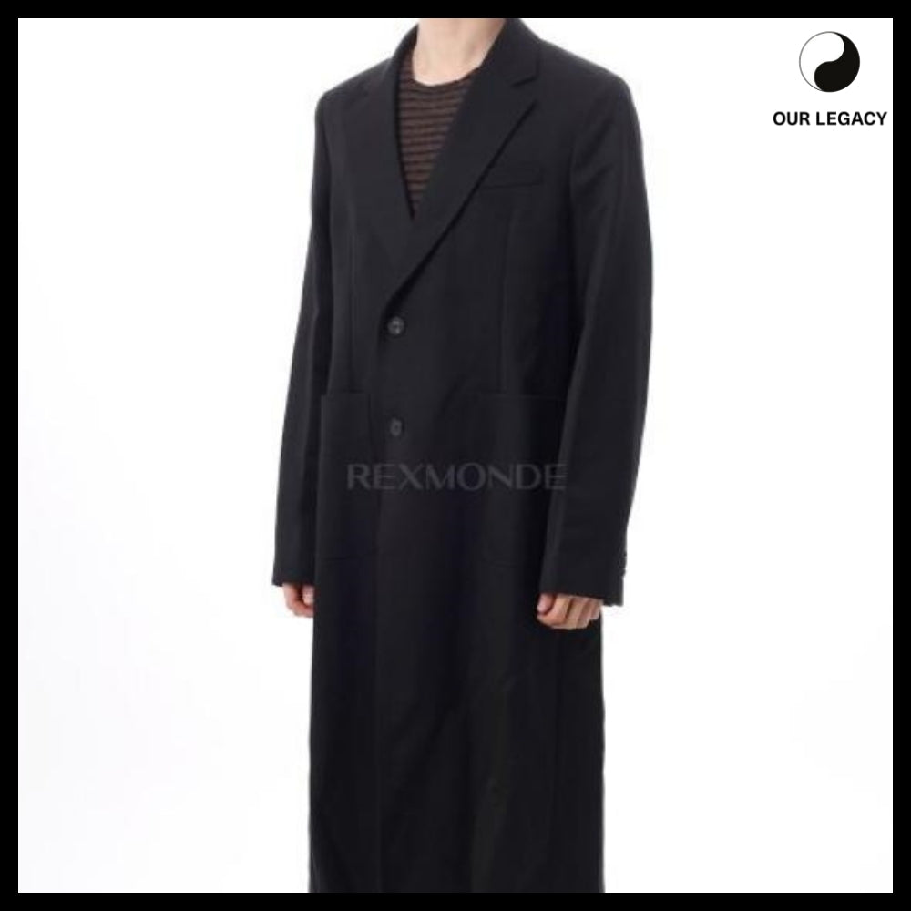 ◆OUR LEGACY◆25FW Robe Overcoat Onyx Black Tech Sateen