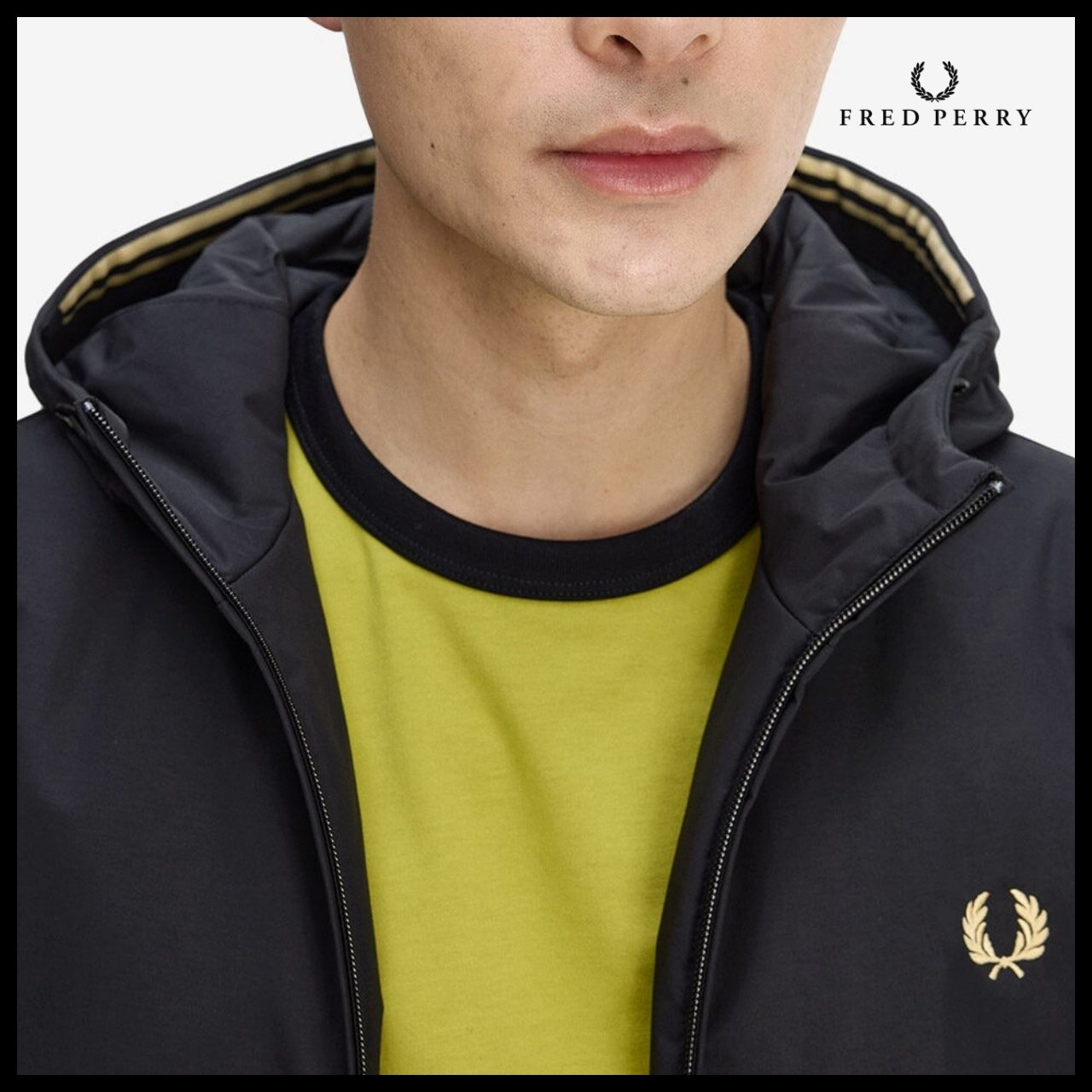 【FRED PERRY】Hooded Branded Jacket 2 Colors
