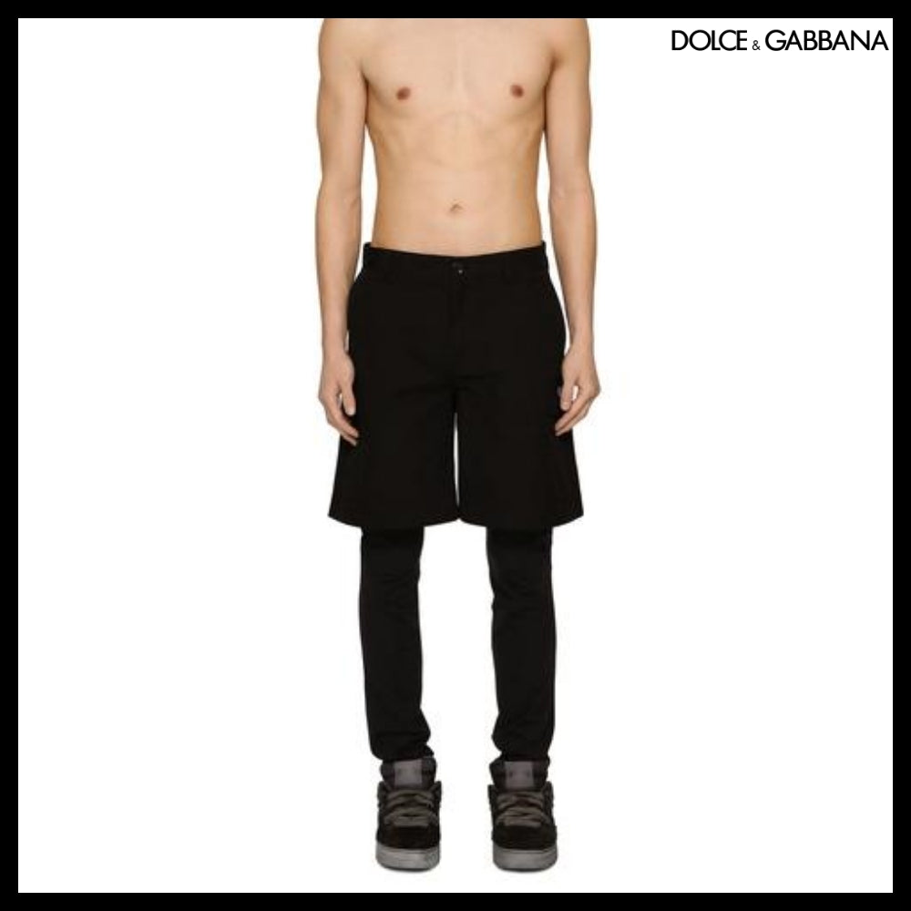 【Dolce&Gabbana】COTTON FAILLE CARGO SHORTS DGVIB3 PATCH