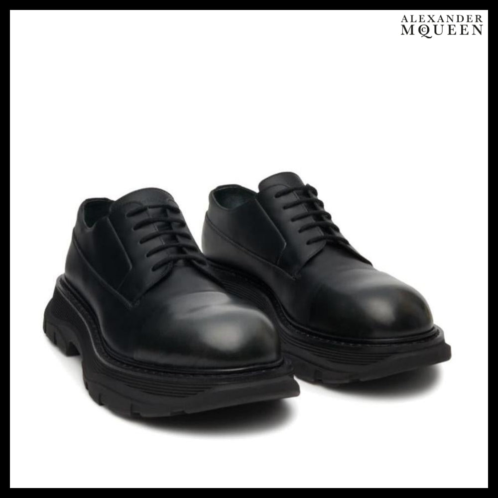 【Alexander Mcqueen】Tread Leather Lace-Up Shoes