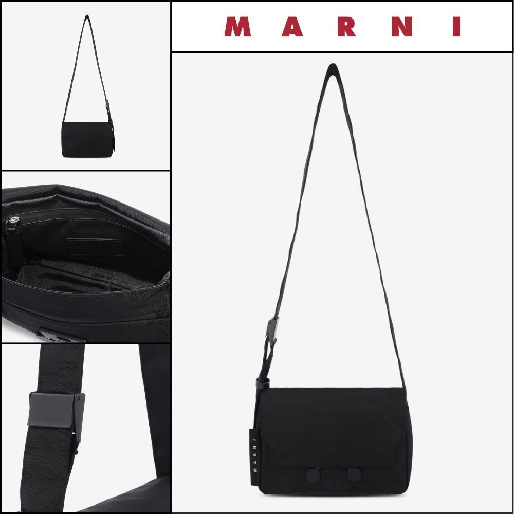 【MARNI】Small messenger crossbody bag black