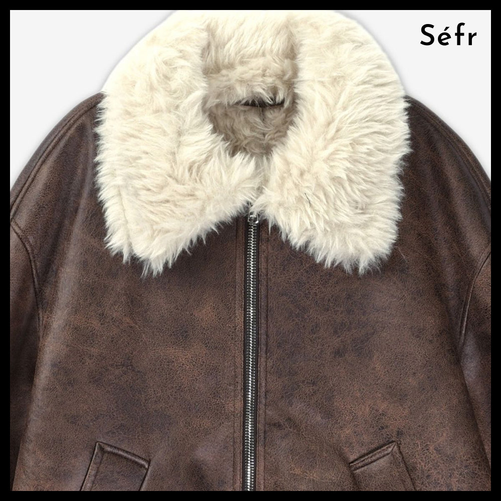 【Sefr】Leather Jacket Brown